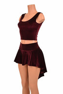 2PC Hi Lo Rave Skirt & Top Set - Coquetry Clothing