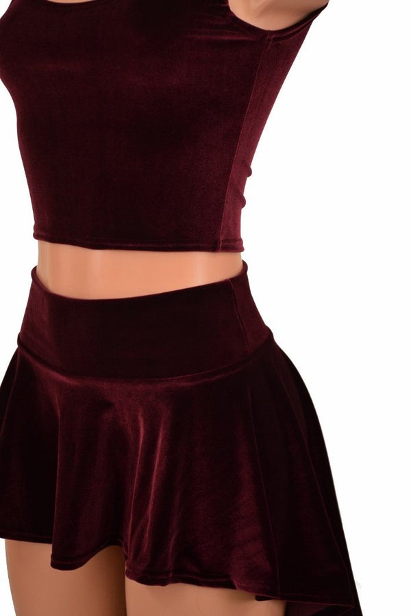 2PC Hi Lo Rave Skirt & Top Set - 2