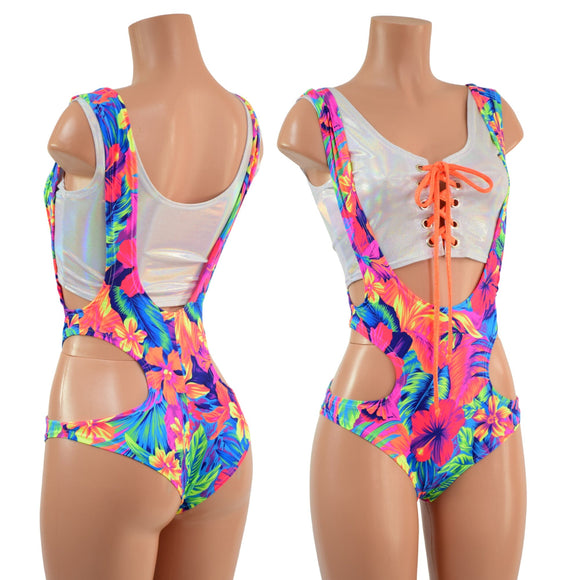 2PC Hipnotic Suspender Romper Set - Coquetry Clothing