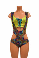 2PC Hipnotic Suspender Romper Set - Coquetry Clothing