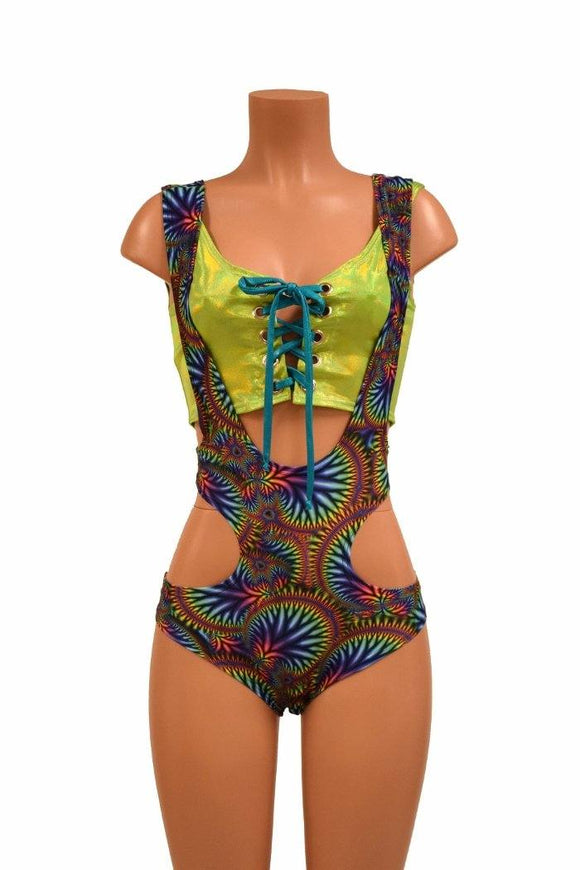 2PC Hipnotic Suspender Romper Set - Coquetry Clothing