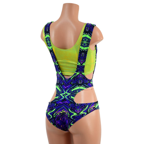 2PC Hipnotic Suspender Romper Set - Coquetry Clothing