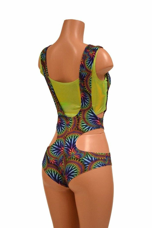 2PC Hipnotic Suspender Romper Set - Coquetry Clothing