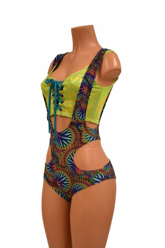 2PC Hipnotic Suspender Romper Set - Coquetry Clothing