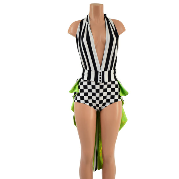 2PC Josie Romper and Tux Back Belt Set - Coquetry Clothing
