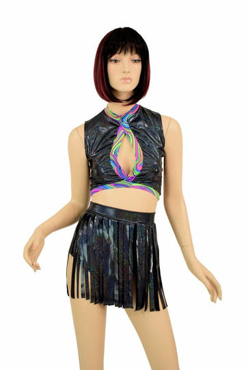 2PC Keyhole Top and Gladiator Shorts Set - Coquetry Clothing