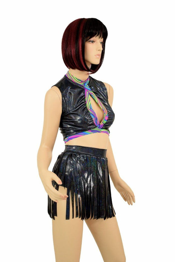 2PC Keyhole Top and Gladiator Shorts Set - Coquetry Clothing