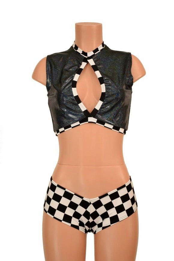 2PC Keyhole Top and Shorts Set - Coquetry Clothing