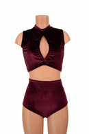 2PC Keyhole Top and Siren Shorts Set - Coquetry Clothing