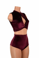 2PC Keyhole Top and Siren Shorts Set - Coquetry Clothing