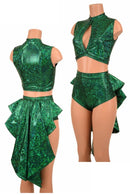 2PC Keyhole Top and Siren Shorts Set - Coquetry Clothing