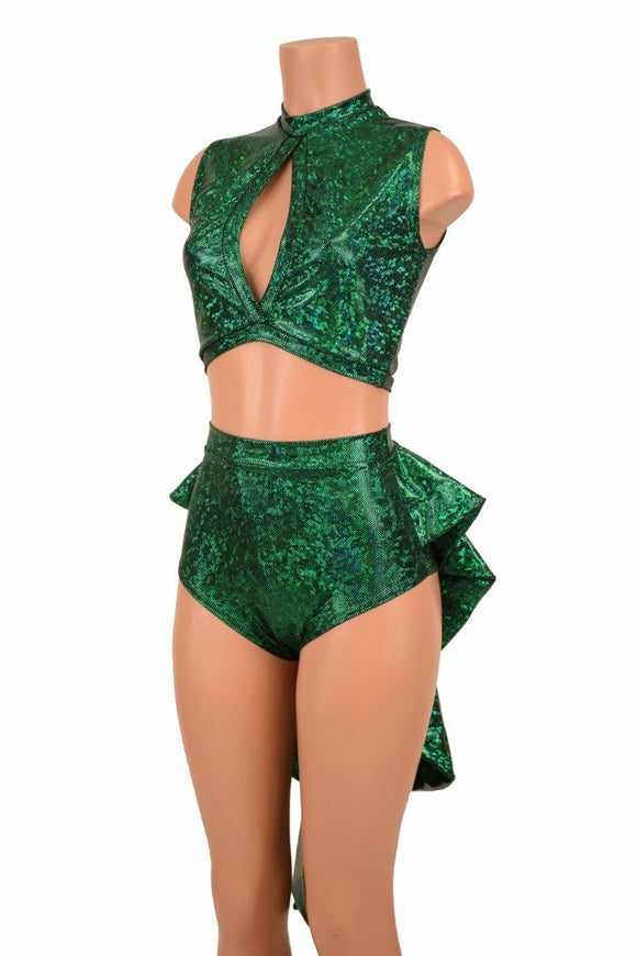 2PC Keyhole Top and Siren Shorts Set - Coquetry Clothing