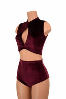 2PC Keyhole Top and Siren Shorts Set - Coquetry Clothing