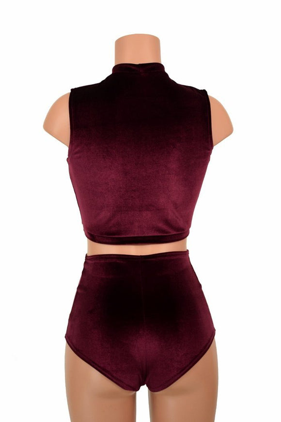 2PC Keyhole Top and Siren Shorts Set - Coquetry Clothing