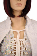 2PC Lace Up Romper & Minky Cape - Coquetry Clothing