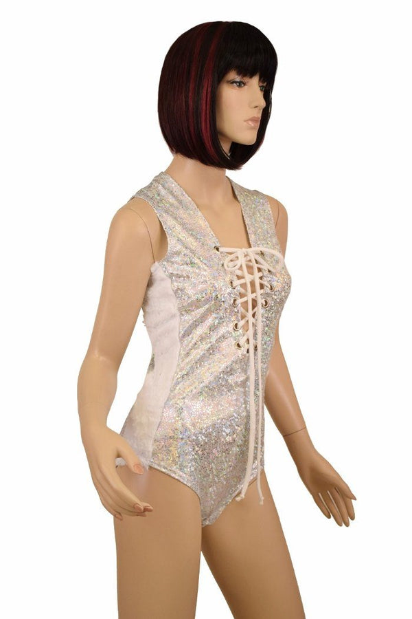 2PC Lace Up Romper & Minky Cape - 14