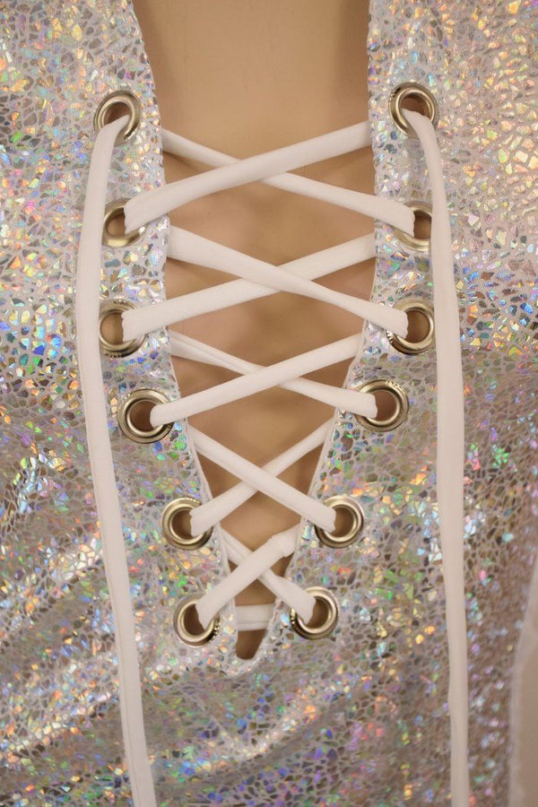 2PC Lace Up Romper & Minky Cape - 12