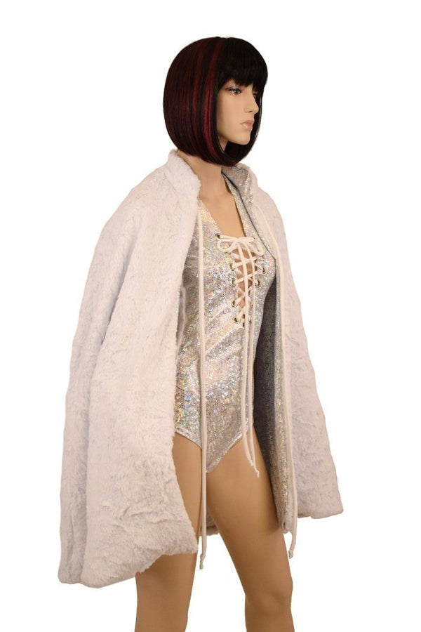 2PC Lace Up Romper & Minky Cape - 4