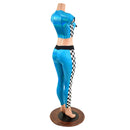 2PC Lace Up Side Panel Top & Midrise Leggings Set - Coquetry Clothing