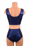 2PC Lace Up Side Panel Top & Siren Shorts Set - Coquetry Clothing