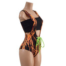 2PC Lace Up Suspender Romper & Tube Top Set - Coquetry Clothing