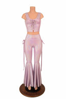 2PC Lace Up Top and Bell Bottoms Set - Coquetry Clothing