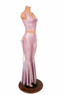 2PC Lace Up Top and Bell Bottoms Set - Coquetry Clothing