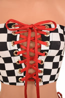 2PC Lace Up Top and Cheeky Booty Shorts Set - Coquetry Clothing