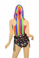 2PC Lace Up Top and Siren Shorts Set - Coquetry Clothing