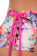 2PC Lace Up Top and Siren Shorts Set - 2
