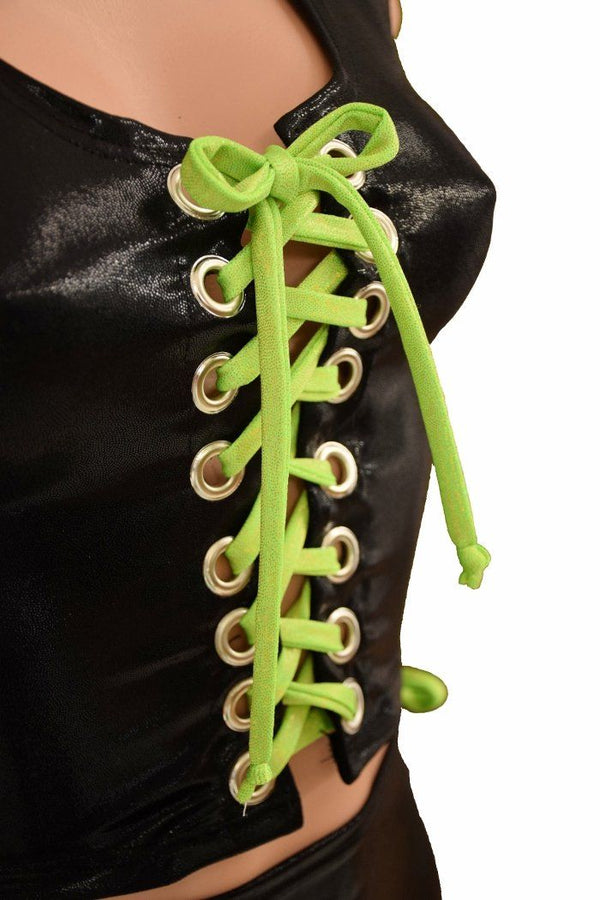 2PC Lace Up Top and Siren Shorts Set - 6