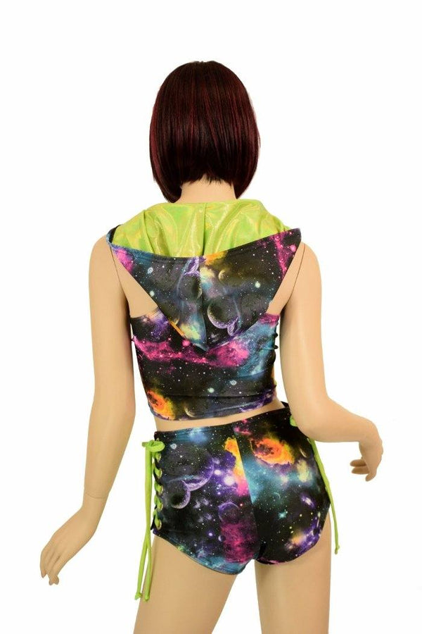 2PC Lace Up Top and Siren Shorts Set - 5