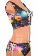 2PC Lace Up Top & Siren Shorts Set - Coquetry Clothing