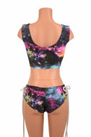 2PC Lace Up Top & Siren Shorts Set - Coquetry Clothing