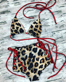 2PC Leopard and Red Set - Coquetry Clothing