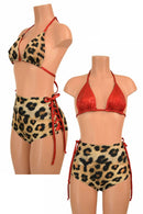 2PC Leopard and Red Set - Coquetry Clothing