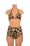 2PC Leopard and Red Set - Coquetry Clothing