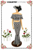 2PC "Luna DeRose" Bell Bottom Flares Set - Coquetry Clothing