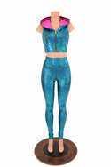 2PC Mock Dragon Catsuit (Leggings & Crop) - 2