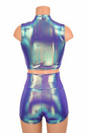 2PC Moonstone Keyhole Top & Shorts Set - Coquetry Clothing