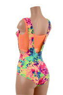 2PC Neon Suspender Romper Set - Coquetry Clothing