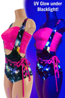 2PC Neon Suspender Romper Set - Coquetry Clothing