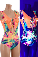 2PC Neon Suspender Romper Set - Coquetry Clothing