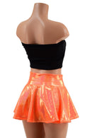 2PC Orange and Black Top and Skirt Set - Coquetry Clothing