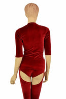 2PC Red Velvet Chaps Set - Coquetry Clothing