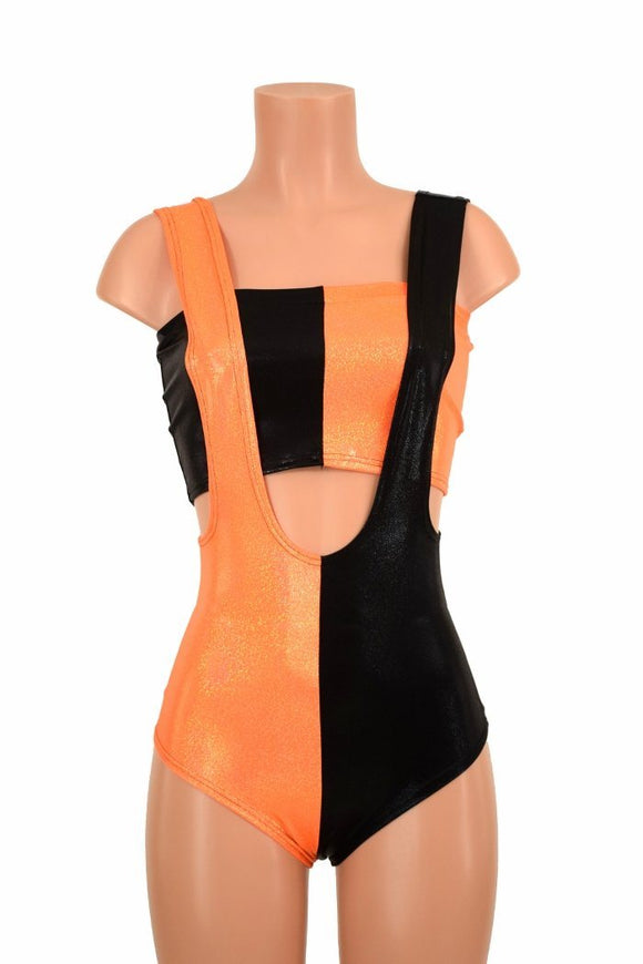 2PC Split Suspender Romper Set - Coquetry Clothing