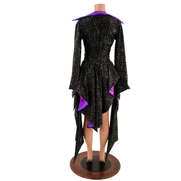 2PC Succubus Sleeve Romper and Tux Back Belt Set - Coquetry Clothing