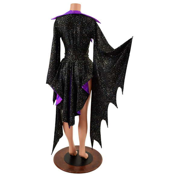 2PC Succubus Sleeve Romper and Tux Back Belt Set - Coquetry Clothing