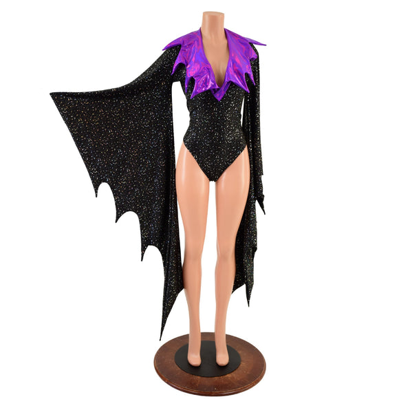 2PC Succubus Sleeve Romper and Tux Back Belt Set - Coquetry Clothing