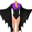 2PC Succubus Sleeve Romper and Tux Back Belt Set - 4